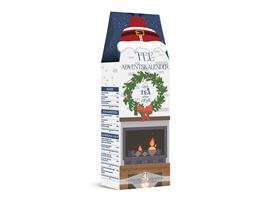 Tee-Adventskalender „Kamin Hygge“ mit 24 Pyramidenbeuteln einzeln im Sachet verpackt Format 92 x 92 x 305 mm