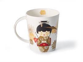 Becher "Cupti Geisha Gold" Fine Bone China mit Goldauflage 0,5 l H 11 cm, Ø 9 cm