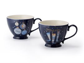 Becher "Merry Xmas" New Bone China, 2-fach sortiert 0,3 l H 9 cm, Ø 10,5 cm