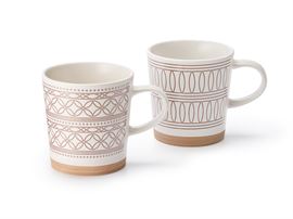 Becher "Aline" Steingut, 2-fach sortiert 0,3 l H 9,5 cm, Ø 8,6 cm