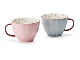 Becher "Line" New Bone China, 2-fach sortiert 0,3 l H 8 cm, Ø 10,4 cm