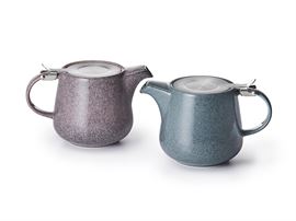 "Rani" / Kanne "Rani", grau Porzellan mit Reactive Glaze