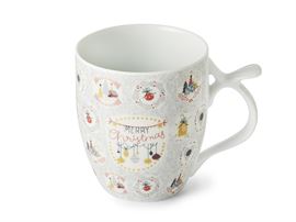 Becher "Merry Mistletoe" Porzellan 0,35 l H 10,5 cm, Ø 9 cm