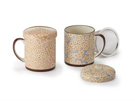 Kräuterteetasse "Takumi" Keramik, 3-teilig mit Edelstahlsieb 2-fach sortiert / 0,35 l