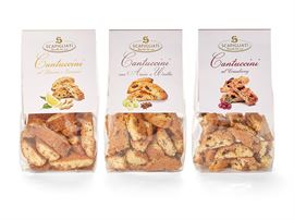 Scapigliati Cantuccini Mix 3-fach sortiert, 150 Gramm Ingwer-Limone, Cranberry, Anis-Rosine
