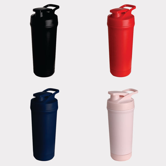 Teemando® Premium Edelstahl Shaker 750ml Kapazität, BPA-frei, auslaufsicherer Deckel, abnehmbarer Shaker-Ball, Füllstandsmarkierung, spülmaschinengeeignet für Proteinshakes, Fitness und Diät, Bodybuilding