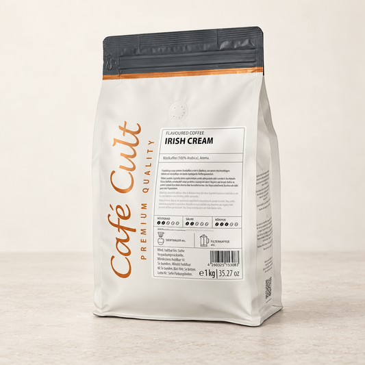 Kaffee "Irish Cream" in 1 kg Tüte, ganze Bohne, aromatisiert – TEEMANDO Atelier