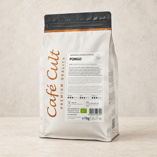 BIO Indonesien Sumatra Pongo in 1 kg Tüte, ganze Bohne DE-ÖKO-006 1kg – TEEMANDO Atelier