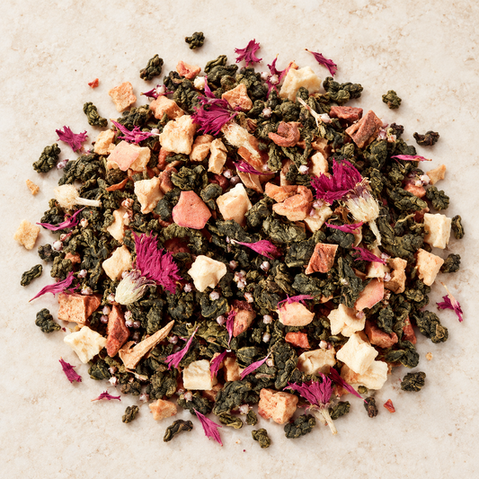 Halbfermentierte Teemischung Oolong Holler die Holunderfee Holunder-Zitrus-Note aromatisiert 1 kg – TEEMANDO Atelier