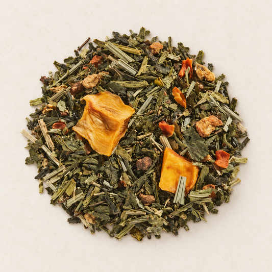 Grünteemischung Sencha Sommerzauber – Atelierbild