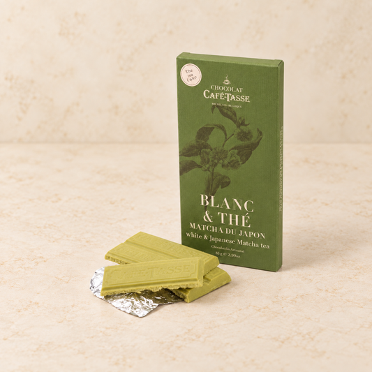 Café Tasse Matcha (1,8%) weiße Schokolade, 85 Gramm, 12 Stck. – TEEMANDO Atelier