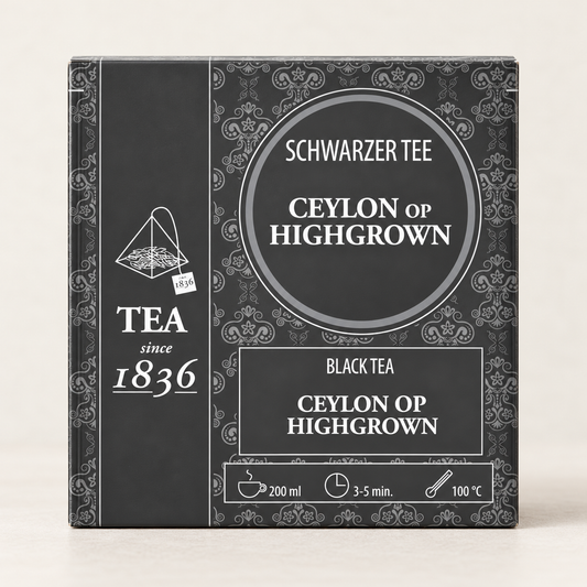 Ceylon OP Highgrown – 50 Pyramidenbeutel – TEEMANDO Atelier
