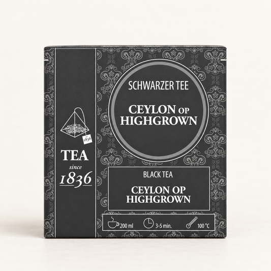 Ceylon OP Highgrown – 50 Pyramidenbeutel – TEEMANDO Atelier