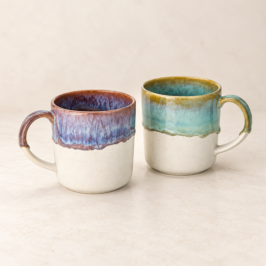 Becher "Graciosa" portugiesisches Steinzeug – 2er-Set im TEEMANDO Atelier