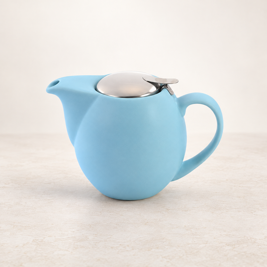 Kanne Saara Porzellan matt himmelblau 0,9 l ChaCult – TEEMANDO Atelier