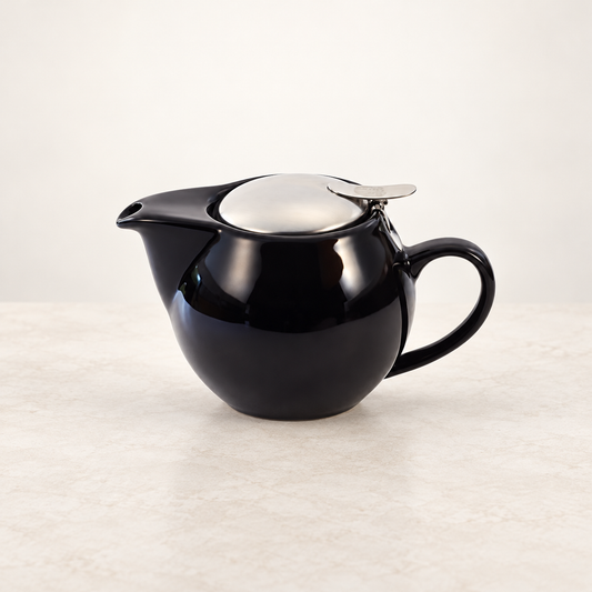 Kanne Saara Porzellan schwarz 0,9 l ChaCult – TEEMANDO Atelier