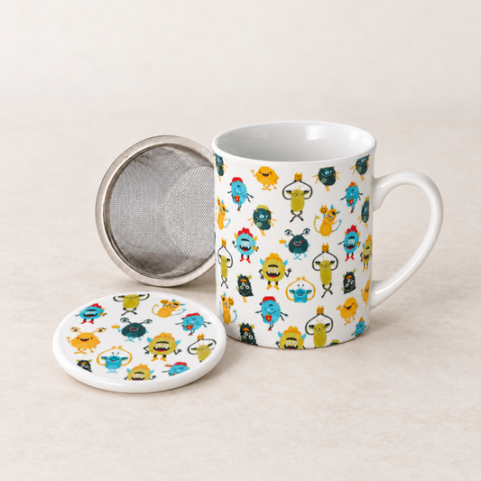 Kräuterteetasse "Happy Monsters" – TEEMANDO Atelierbild