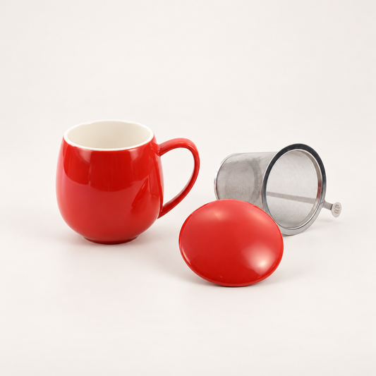 Kräuterteetasse Saara Porzellan rot Cha Cult
