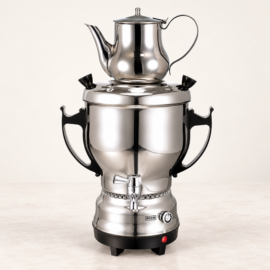 Samowar „2030“ 3,0 l, Edelstahl – TEEMANDO Atelier