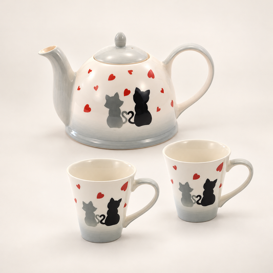 TEEMANDO Atelier – Set Kanne "Colette" 1,5 l + 2 Becher "Colette" 0,25 l