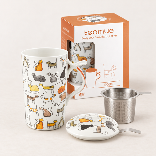 Teamug Dodo 3-teiliges Katzendekor-Set mit Originalverpackung im Atelier
