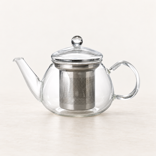 Teekanne „Miko“ aus Glas mit Edelstahlsieb, 1,2 l – TEEMANDO Atelier