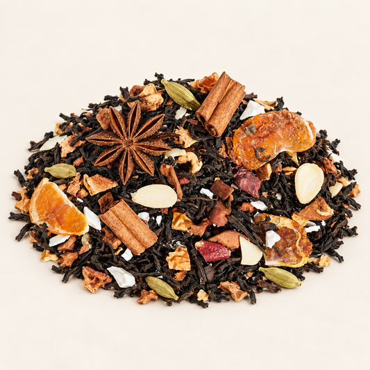 Schwarzteemischung Mandarinen-Lebkuchen Parfait – Atelierbild
