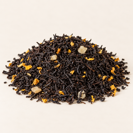 Schwarzteemischung Mango – Atelierbild