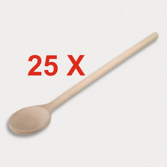25x 25cm Holz-Kochlöffel rund handgefertigt aus Buchenholz