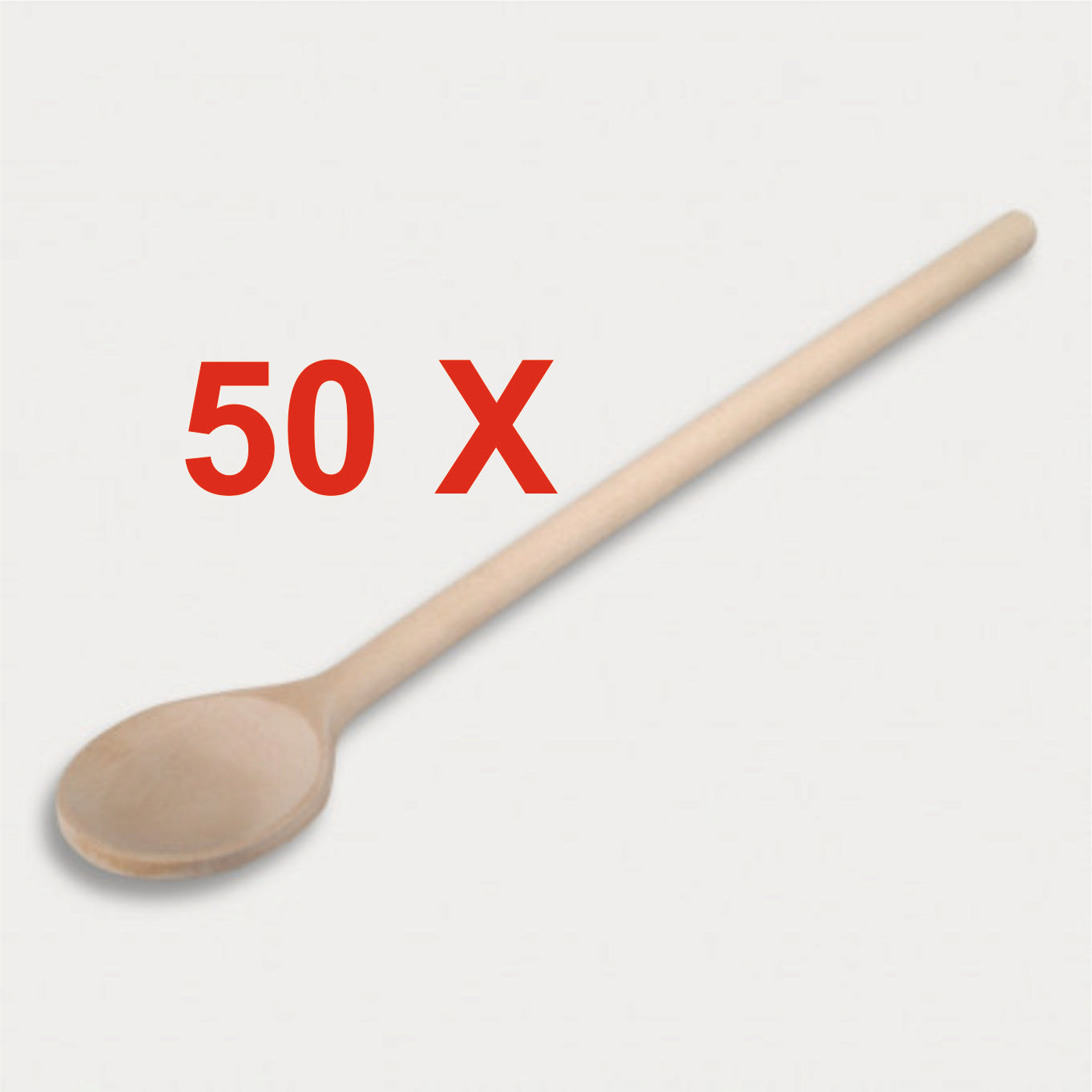 50x 25cm Holz-Kochlöffel rund handgefertigt aus Buchenholz