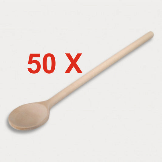 50x 25cm Holz-Kochlöffel rund handgefertigt aus Buchenholz