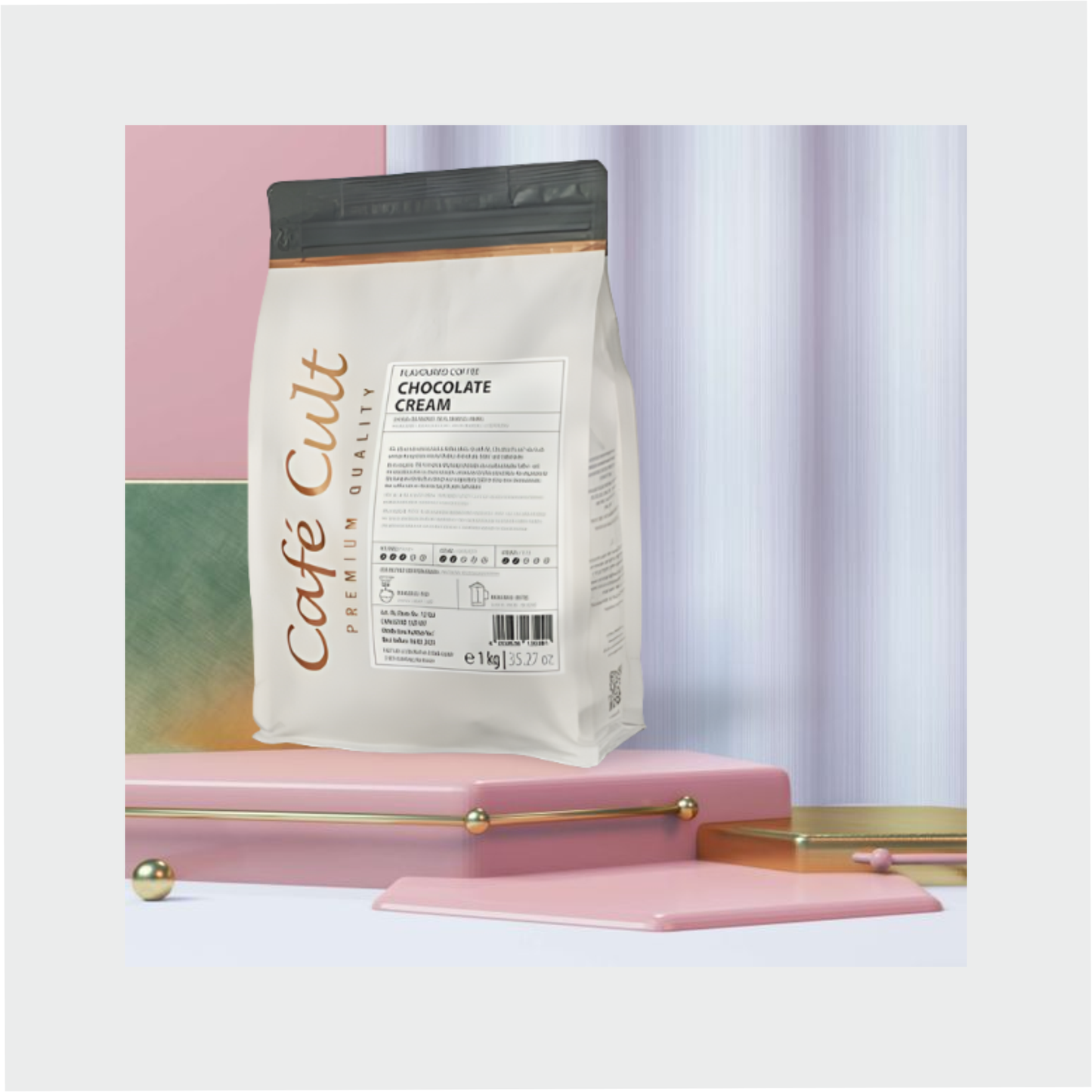 Kaffee "Chocolate Cream" in 1 kg Tüte, ganze Bohne aromatisiert