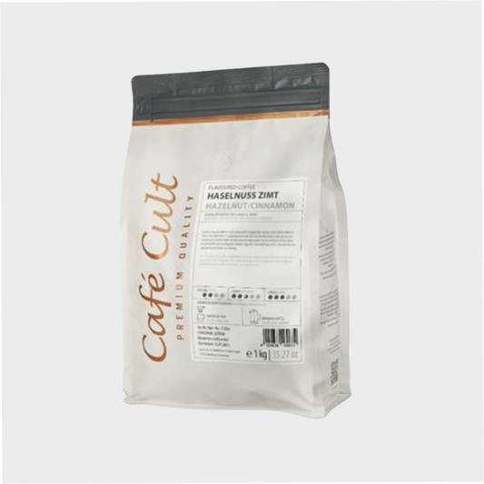 Kaffee "Haselnuss Zimt" in 1 kg Tüte, ganze Bohne, aromatisiert
