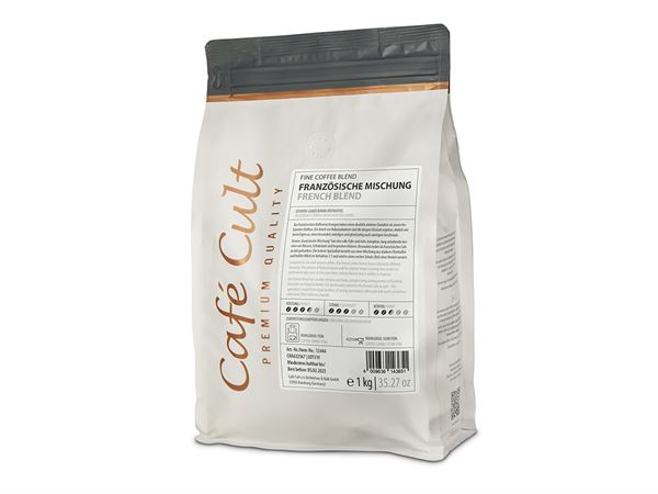 Kaffee "Französische Mischung" in 1 kg Tüte, ganze Bohne