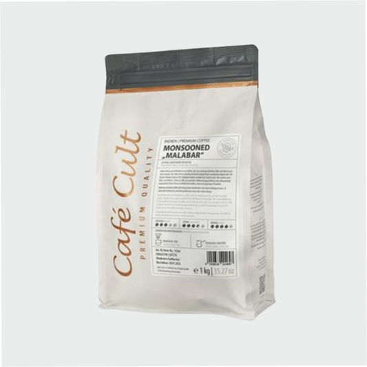 Kaffee India Monsooned Malabar in 1 kg Tüte, ganze Bohne