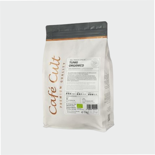 BIO Kaffee Peru Tunki Orgánico in 1 kg Tüte, ganze Bohne DE-ÖKO-006
