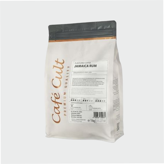 Café Cult Jamaica Rum in 1 kg Tüte, ganze Bohne stärker aromatisiert