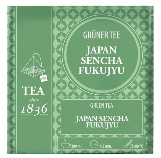 Grüner Tee Japan Sencha Fukujyu 50 Pyramidenbeutel