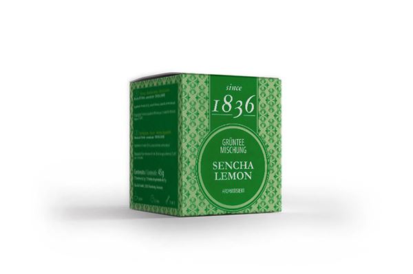Grünteemischung Lemon aromatisiert 50 Pyramidenbeutel im Sachet à 3 g