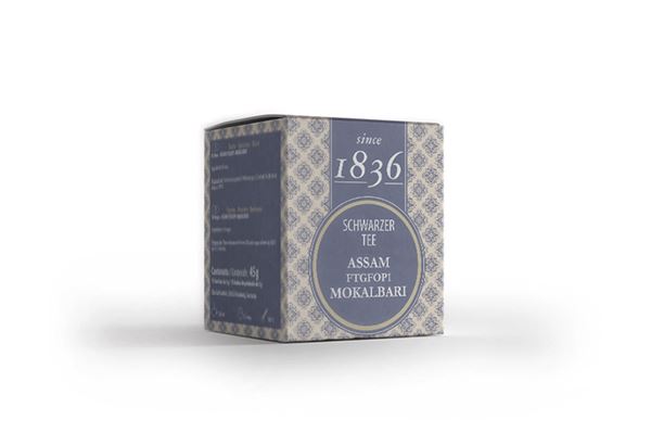 Schwarzer Tee Assam FTGFOP1 Mokalbari 50 Pyramidenbeutel im Sachet à 3 g