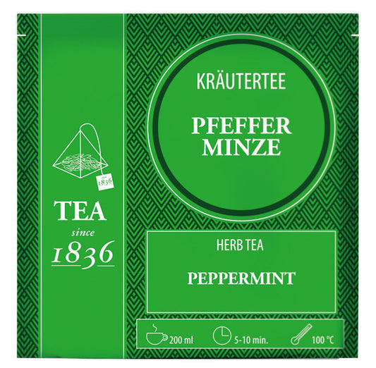 Pfefferminze ohne Zusatz von Aroma 50 Pyramidenbeutel im Sachet à 2 g