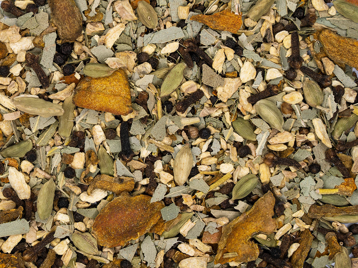 Kräuterteemischung k.b.A. Kapha DE-ÖKO-006 ohne Zusatz von Aroma 50 Pyramidenbeutel im Sachet à 3,5 g