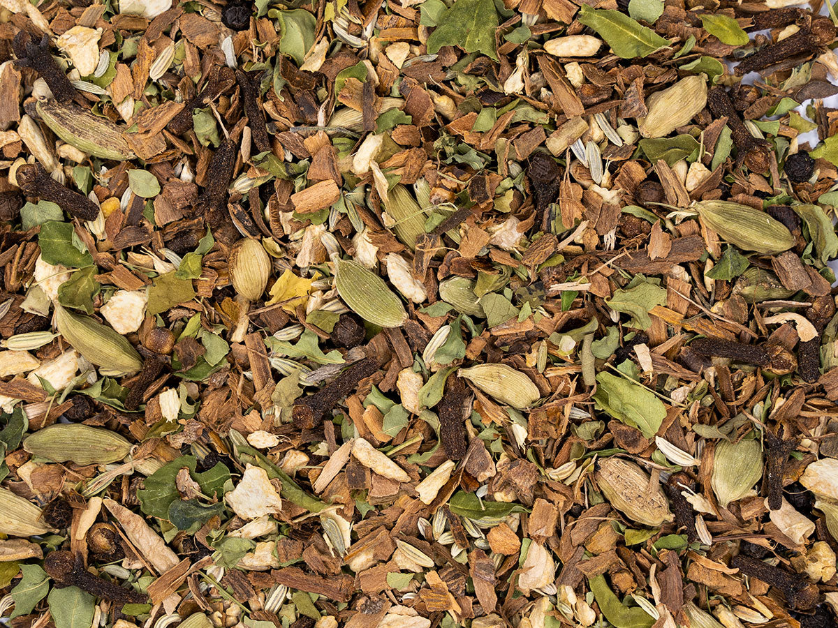 Kräuterteemischung k.b.A. Yoga Tee DE-ÖKO-006 ohne Zusatz von Aroma 50 Pyramidenbeutel im Sachet à 3,5 g