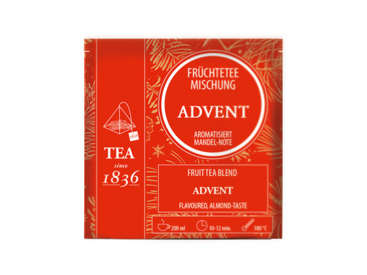 Früchteteemischung Advent Mandel-Note aromatisiert 50 Pyramidenbeutel