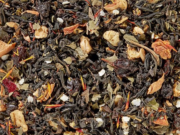 Schwarzteemischung Einmal um die Welt Pflaume-Safran-Note aromatisiert