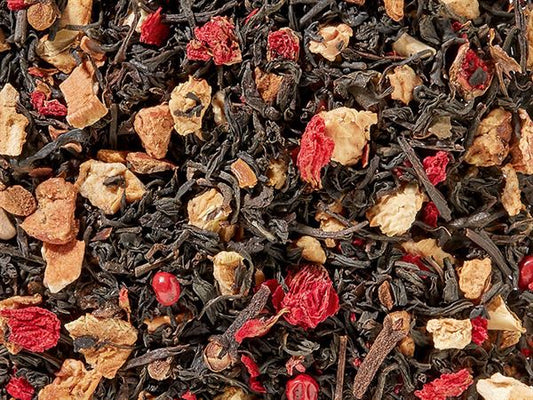 Schwarzteemischung Granatapfel- Ras el hanout (Granatapfel- Ras el Hanout-Note) aromatisiert