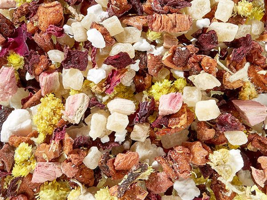 Früchteteemischung Süße Rhabarberlimo Rhabarber-Zitronen-Note aromatisiert