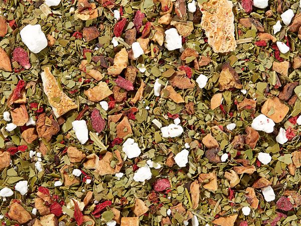 Früchteteemischung mit Mate Mate-Granate Granatapfel-Note aromatisiert