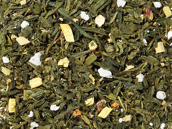 Grünteemischung Sencha Jet-Set Tokio Pflaumen-Yuzu-Note aromatisiert