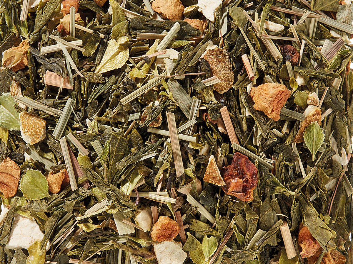 Grünteemischung k.b.A. Buchu/Lemongras/Limette Zitronengras-Limetten-Note DE-ÖKO-006